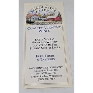 North River Winery Jacksonville Vermont Vintage Advertising Flyer Art 90s